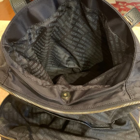 Steven by Steve Madden Large Black Nylon Tote Bag/Purse - Picture 12 of 16